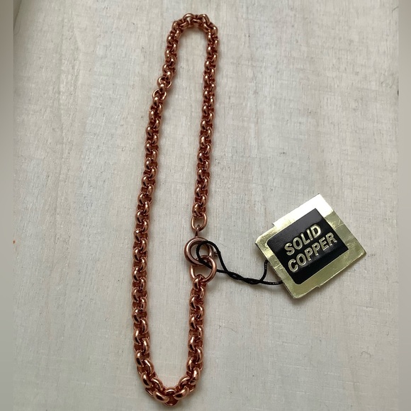 New vintage SOLID COPPER rolo cable chain bracelet - Picture 3 of 7